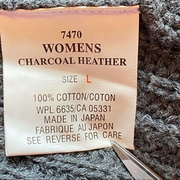Woolrich Charcoal Gray Front Button Cardigan Size Large - Picture 5 of 14